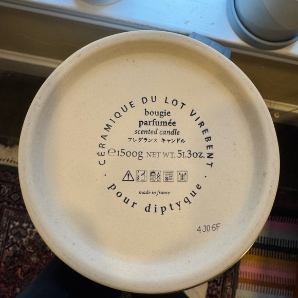 Diptyque Green Ceramic grand Figuier Scent Large Empty - Picture 2 of 6